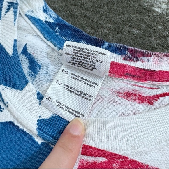 Vintage God Bless America All Over Print T-Shirt - Picture 8 of 10